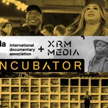 A three panel graphic with stills from the IDA XRM Media Incubator. The IDA XRM Media Incubator logo is overlaid on top.